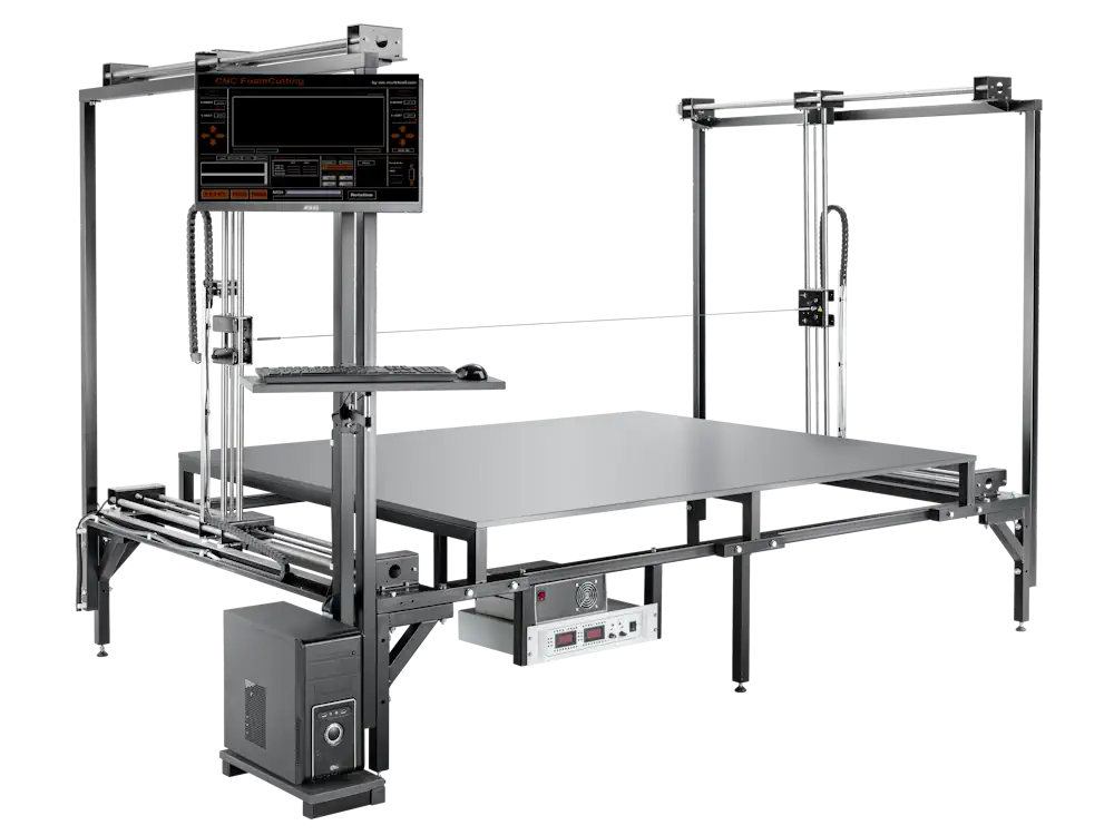 Máquina CNC de corte por hilo caliente de 4 ejes CUT2100S