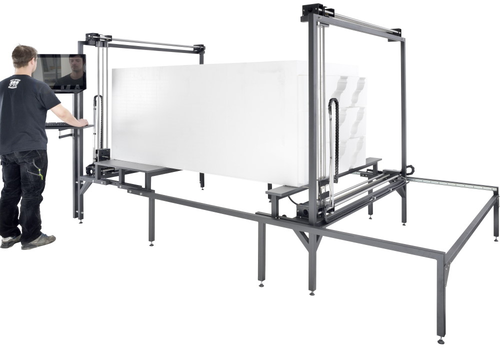 CUT2500S - CNC hot wire cutting machine for EPS and XPS, small, compact, flexible